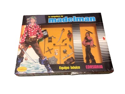 Lot 367 - Madelman Equipo Basico Corsario 3 3/4" action figure with outfit No.501 & Corsaria No.521, both in window sealed boxes (2)