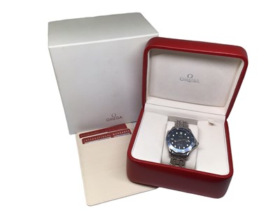 Lot 191 - Omega Seamaster stainless steel wristwatch with original box and papers