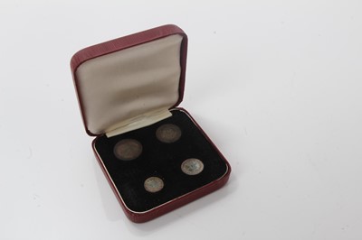 Lot 441 - G.B. - William IV four coin Maundy set - cased, Penny to Four Pence (N.B. Three Pence VF) remaining coins EF-GEF (1 Maundy coin set)