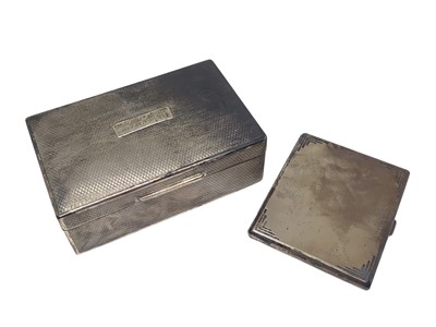 Lot 250 - 1930s silver cigarette box and case (2)