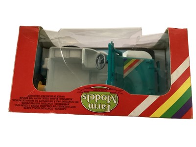 Lot 380 - Britains Ford Tractor and Yard Scraper No.9516, Jeep No.9421 & Tipper Truck No.9583, all boxed (3)