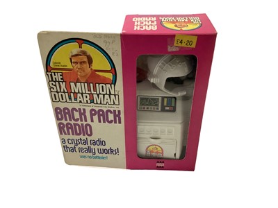 Lot 388 - Deny Fisher c1973 Six Million Dollar Man Back Pack Radio, in window box (1)