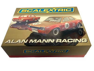 Lot 1914 - Scalexetric limited Edition 808/3000 Alan Mann racing Saloons including Ford Lotus-Cortina & Ford Escort, in display presentation box C2981A (1)