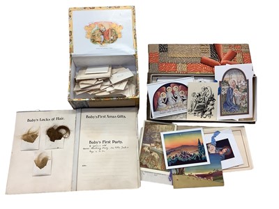 Lot 1505 - Selection of mixed ephemera including greetings cards, wedding stationery,, Sunday at Home publication