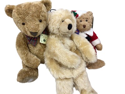 Lot 1904 - Teddy Bear selection, large and small ,makes include Russ, TY, Gund etc.  In two boxes.