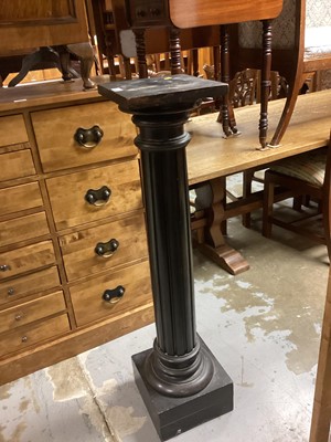 Lot 1267 - Edwardian Classical ebonised wooden pedestal 115cm high