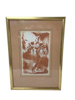 Lot 990 - Albert Houthuessen (1903-1979) lithograph, clown, signed and numbered 33/60