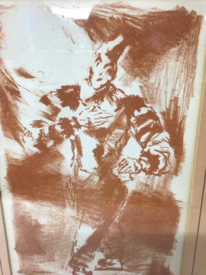 Lot 990 - Albert Houthuessen (1903-1979) lithograph, clown, signed and numbered 33/60