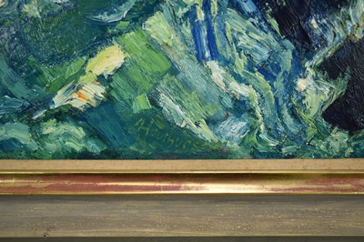 Lot 994 - Albert Houthuessen (1903-1973), acrylic on canvas, acrylic on board, large landscape