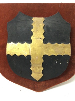 Lot 982 - Group of six decorative polychrome shields