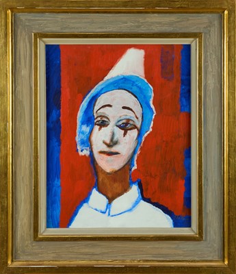 Lot 995 - Albert Houthuessen (1903-1973), acrylic on board, clown