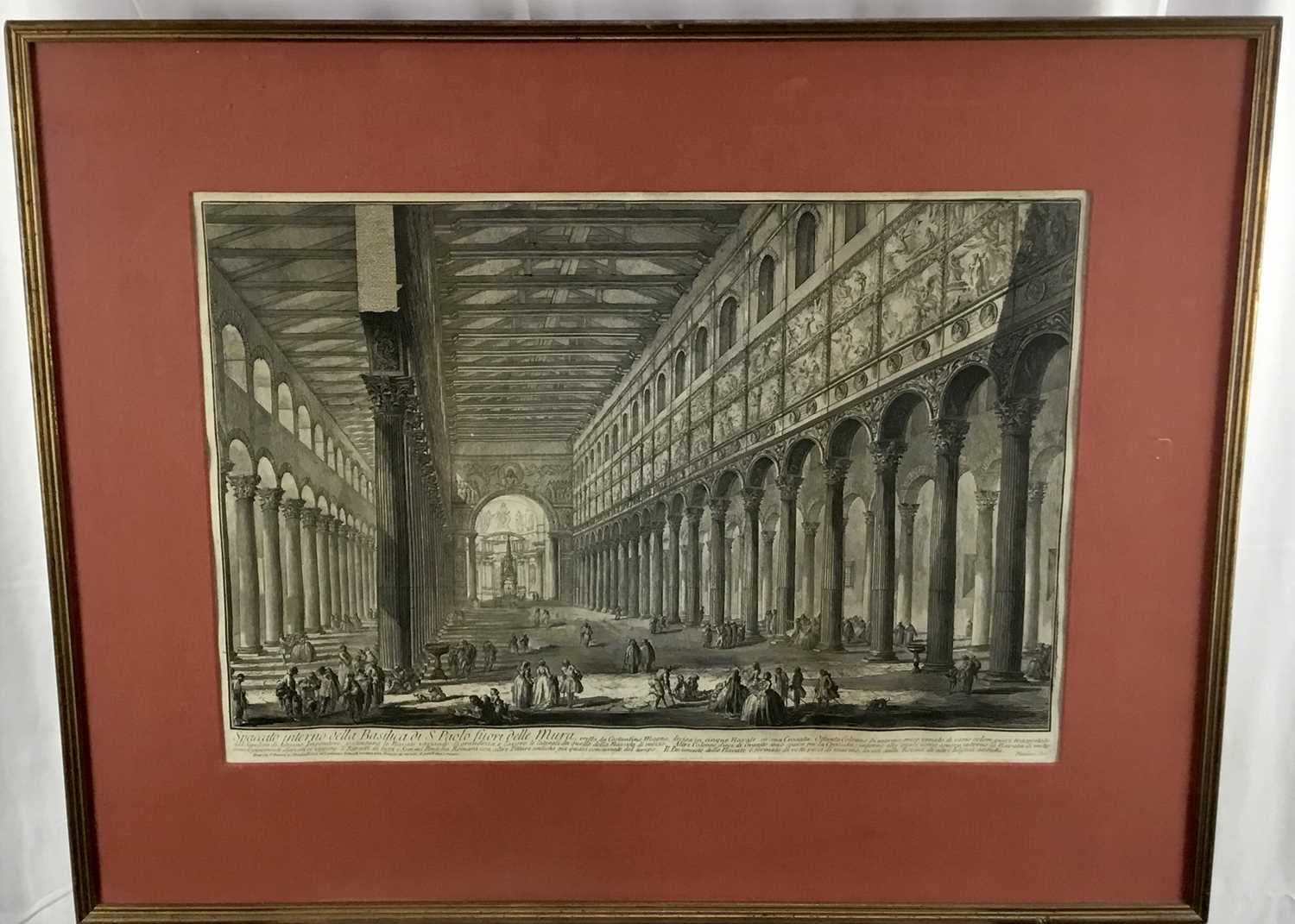 Lot 51 - Piranesi engraving - St Paul’s Basilica