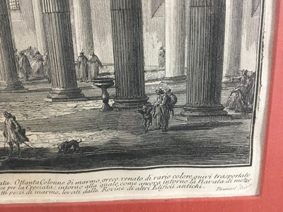 Lot 51 - Piranesi engraving - St Paul’s Basilica