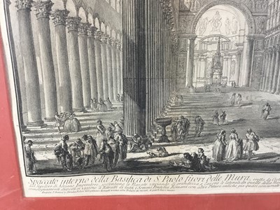 Lot 51 - Piranesi engraving - St Paul’s Basilica