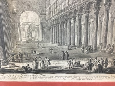 Lot 51 - Piranesi engraving - St Paul’s Basilica