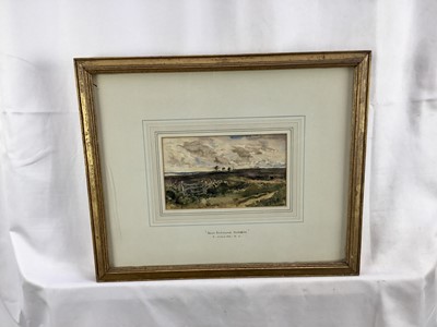 Lot 68 - Thomas Collier (1840-1891) watercolour - Near Richmond, Yorkshire, 9cm x 15cm, in glazed frame