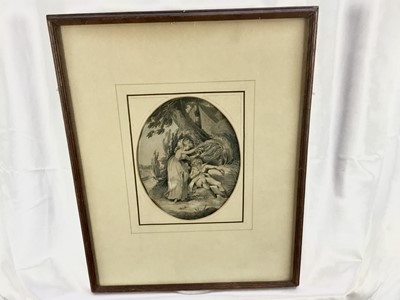 Lot 66 - Edward Francis Burney (1769-1848) monochrome wash, two figures