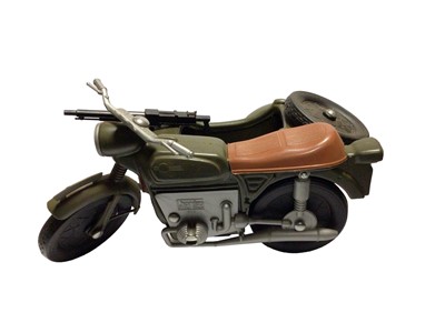 Lot 398 - Cherilea German Army Motorcycle & Side-Car, boxed (heavily taped) No.2605 (1)