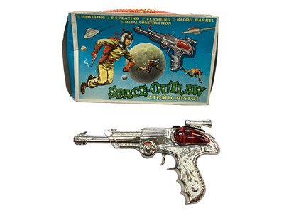 Lot 1875 - Space pilot super sonic gun boxed, plus other space items boxed and unboxed