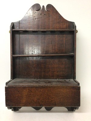 Lot 841 - Georgian oak spoon rack