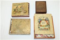 Lot 2744 - 19th century four wooden dissected map jigsaw...