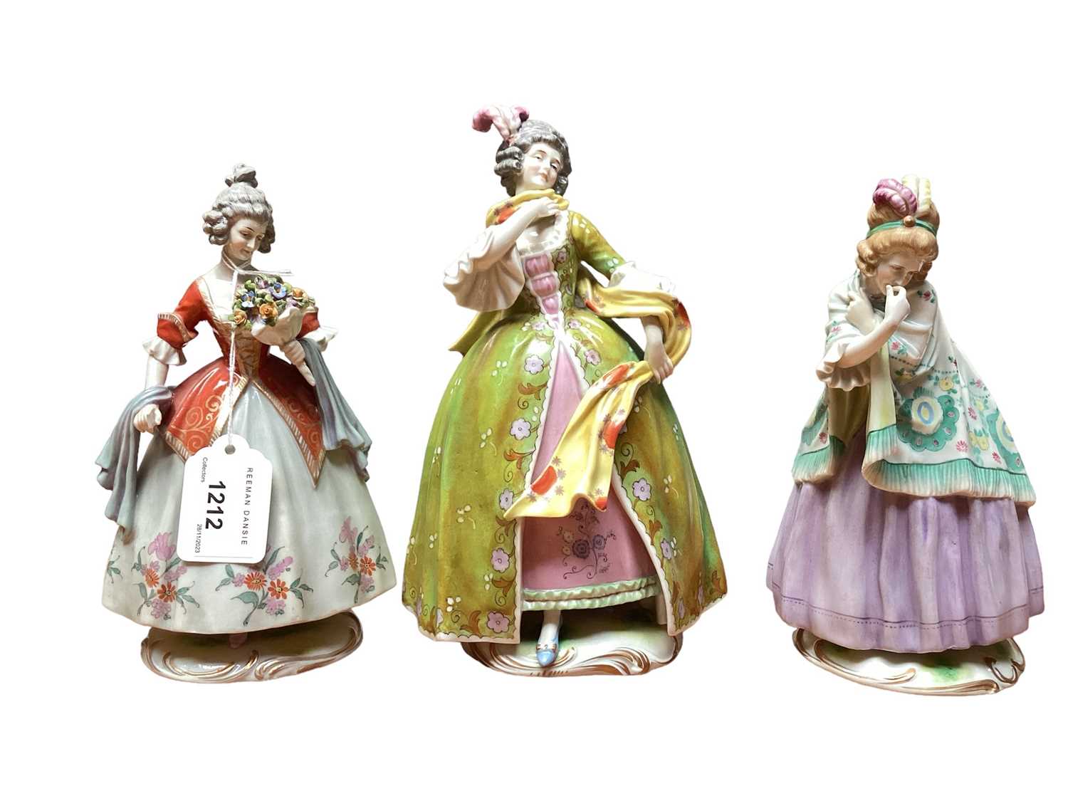 Lot 1212 - Three German porcelain figurines