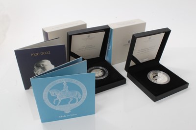 Lot 487 - G.B. - Royal Mint silver proof coins to include £5 'The Platinum Jubilee of Her Majesty The Queen' 2022, and Fifty Pence with Obv: Portrait of King Charles III (N.B. The First Definitive Portrait o...