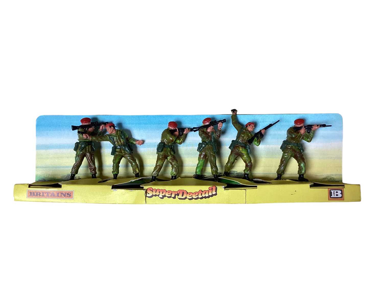 Lot 1869 - Britains Deetail WWII including Japanese, Paratroopers & Heavy Machine Gun Jeep with Howitzer, plus German Infantry, some with partial packaging (qty)