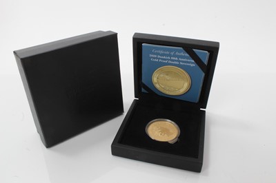 Lot 490 - Tristian Da Cunha - Hattons of London gold proof Double Sovereign, commemorating Dunkirk 80th Anniversary 2020 (N.B. Cased with Certificate of Authenticity) (1 coin)