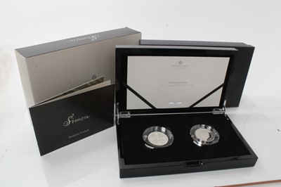 Lot 495 - G.B. - Royal Mint Petition Crown 2oz silver proof two coin set 2023 (N.B. Cased with Certificate of Authenticity) (1 coin set)