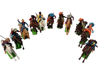 Lot 1945 - Britains Deetail c1980's Mexicans Mounted (x6) & foot (x24), Indians Mounted (x16) & foot (x34) and Cowboys/Cavalry Mounted (x5) & foot (x40), all loose (approx. 125 total)