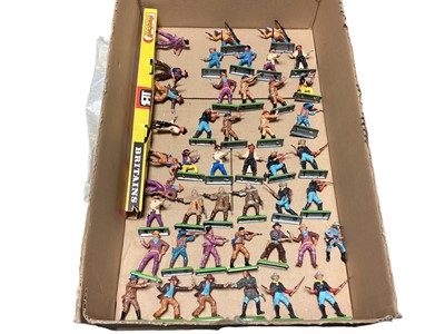 Lot 1945 - Britains Deetail c1980's Mexicans Mounted (x6) & foot (x24), Indians Mounted (x16) & foot (x34) and Cowboys/Cavalry Mounted (x5) & foot (x40), all loose (approx. 125 total)