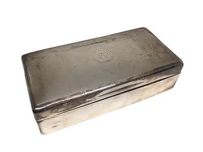 Lot 225 - Silver cigarette box (London 1928)