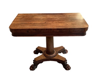 Lot 1271 - William IV rosewood card table