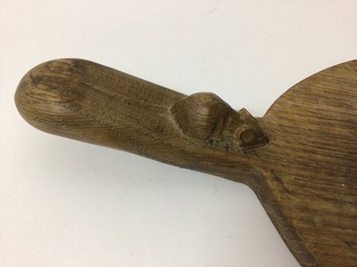 Lot 778 - Robert Thompson, Mouseman carved oak cheese board