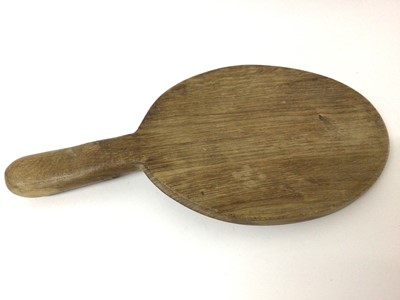 Lot 778 - Robert Thompson, Mouseman carved oak cheese board