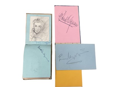 Lot 1436 - Two autograph albums, with stars of stage and screen including Alec Guiness and others