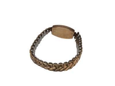 Lot 30 - Rolex 9ct gold cased ladies vintage wristwatch on a replacement gold plated expandable bracelet