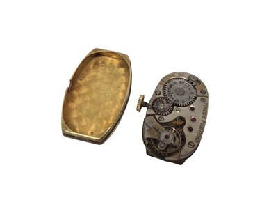 Lot 30 - Rolex 9ct gold cased ladies vintage wristwatch on a replacement gold plated expandable bracelet