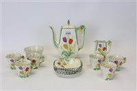 Lot 2143 - Burleigh ware Art Deco coffee set with floral...