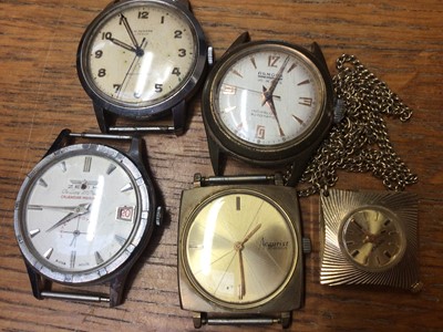 Lot 33 - Group of vintage wristwatches including Accurist, Seiko, Zenith Calendar Marines, Ramona, Sekonda, Ingersoll, Avia, Ebel, Rotary Diademe, J.W.Benson etc