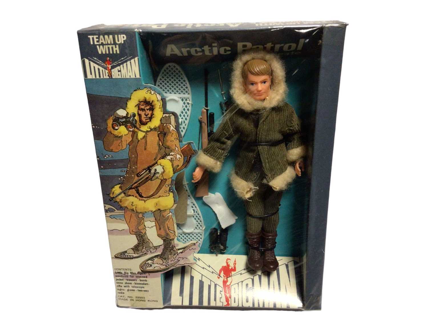 Lot 339 - Palitoy Bradgate Little Big Man 6 1/2" action figures and outfits including Tropical Combat No.23502, Artic Patrol No.22503  & Mountain Assault No. 22502, all sealed boxes, plus further Artic Patro...