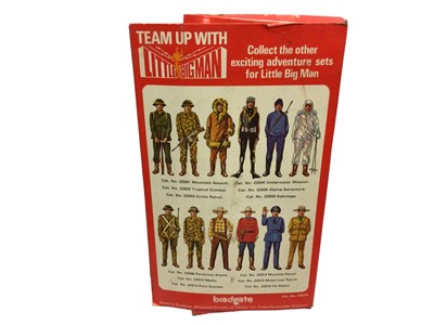 Lot 339 - Palitoy Bradgate Little Big Man 6 1/2" action figures and outfits including Tropical Combat No.23502, Artic Patrol No.22503  & Mountain Assault No. 22502, all sealed boxes, plus further Artic Patro...