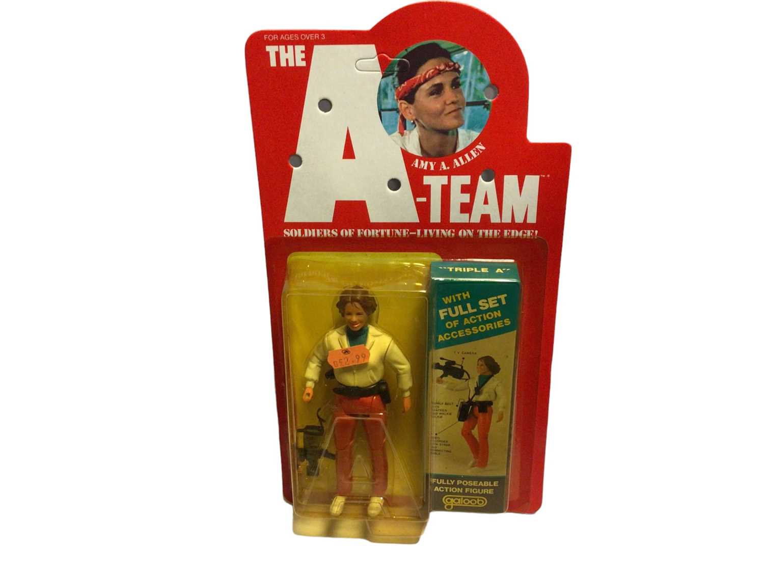 Lot 341 - Galoob c1983 A Team Amy A. Allen "Triple A", on card (five face reverse) with blister pack No.8500(1)