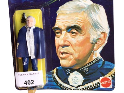 Lot 402 - Mattel 1978 Battlestar Galactica Commander Adama 4" action figure with colonial blaster & cloth cape, on Series 1 card and blister pack No.2868 (1)