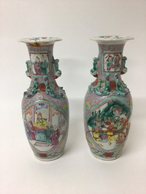 Lot 31 - Pair of Chinese famille rose porcelain vases