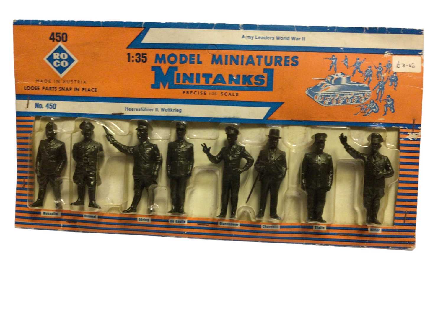 Lot 417 - Minitanks 1:35 Scale Army Leaders WWII