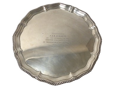 Lot 317 - Edwardian silver salver