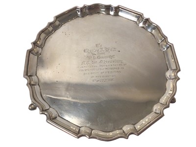 Lot 318 - Victorian silver salver