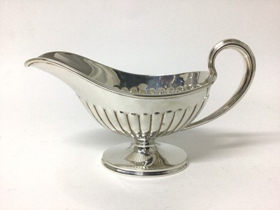 Lot 25 - Silver sauce boat